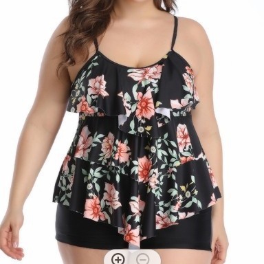 Shorts - Tankini Donna Bikini Stampa Floreale Taglie