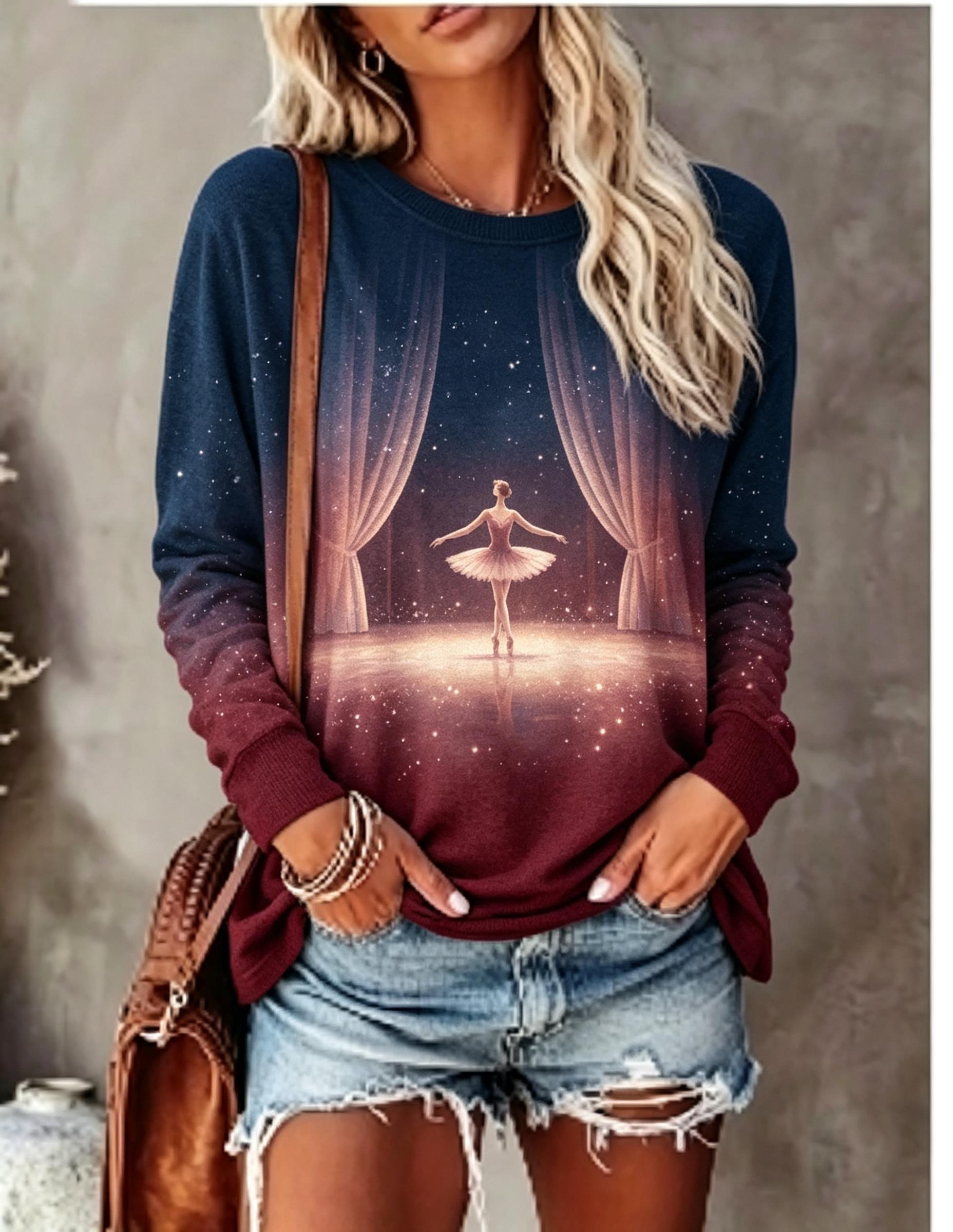 T-Shirts - Maglietta a Maniche Lunghe da Donna
