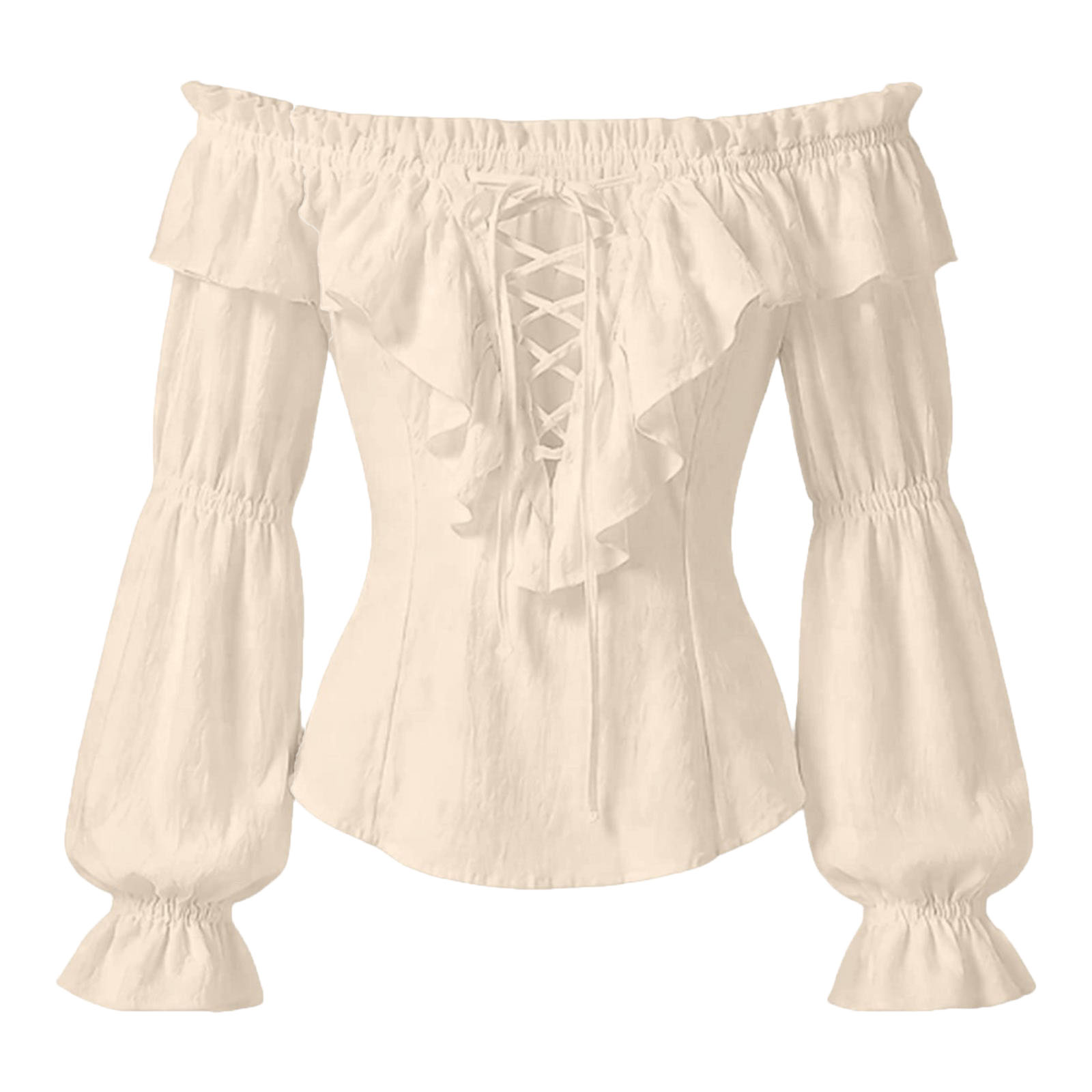 Camicia da Pirata per Donne, S - Medieval Gothic Lace Up Pirate Shirt recensione e prezzo