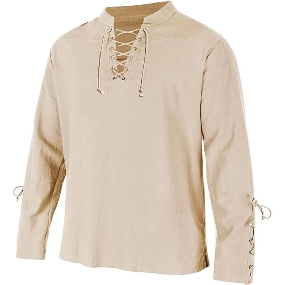 Camicie a maniche lunghe da uo - Medieval Gothic Lace Up Pirate Shirt recensione e prezzo