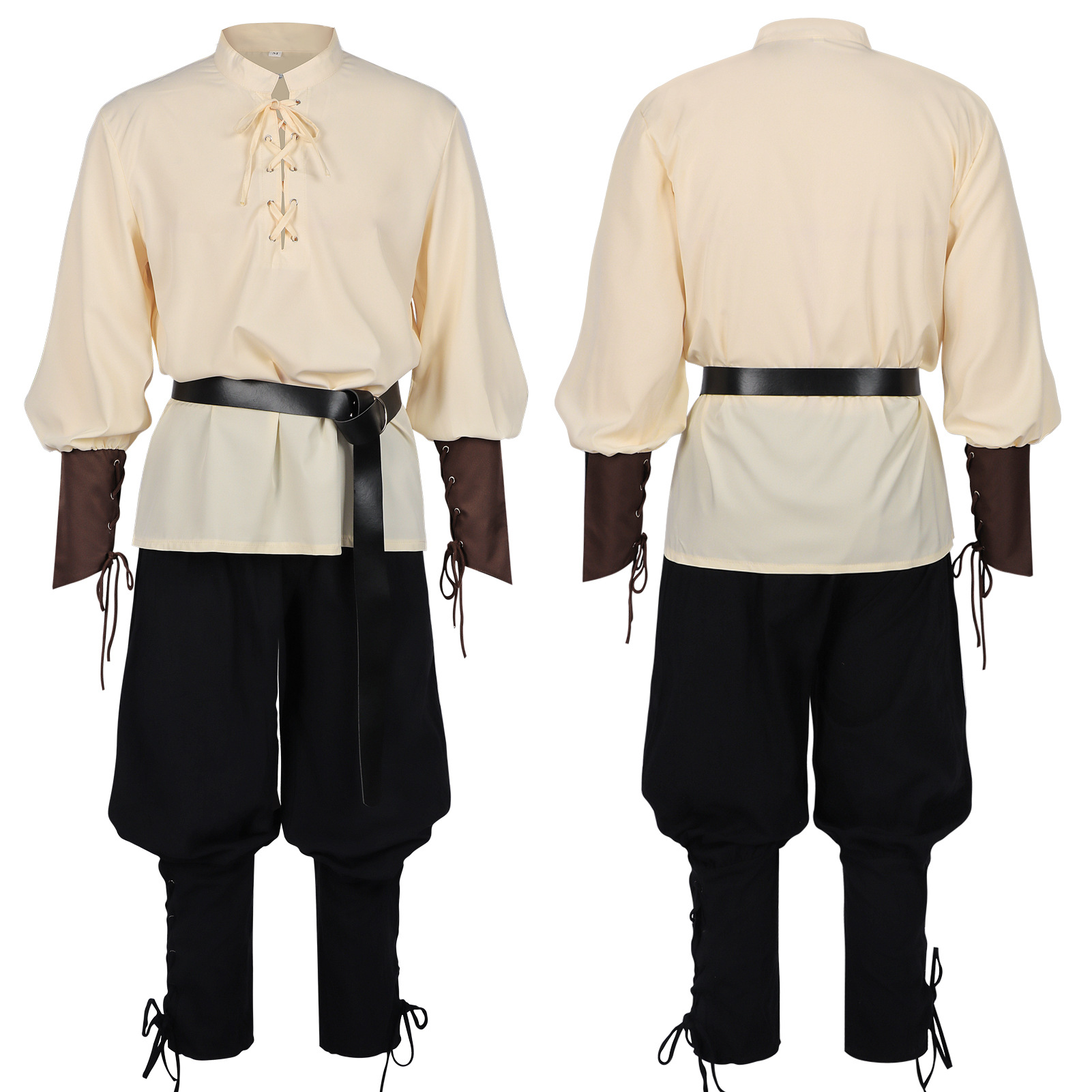 Camicia Medievale Rinascimenta - Medieval Gothic Lace Up Pirate Shirt recensione e prezzo