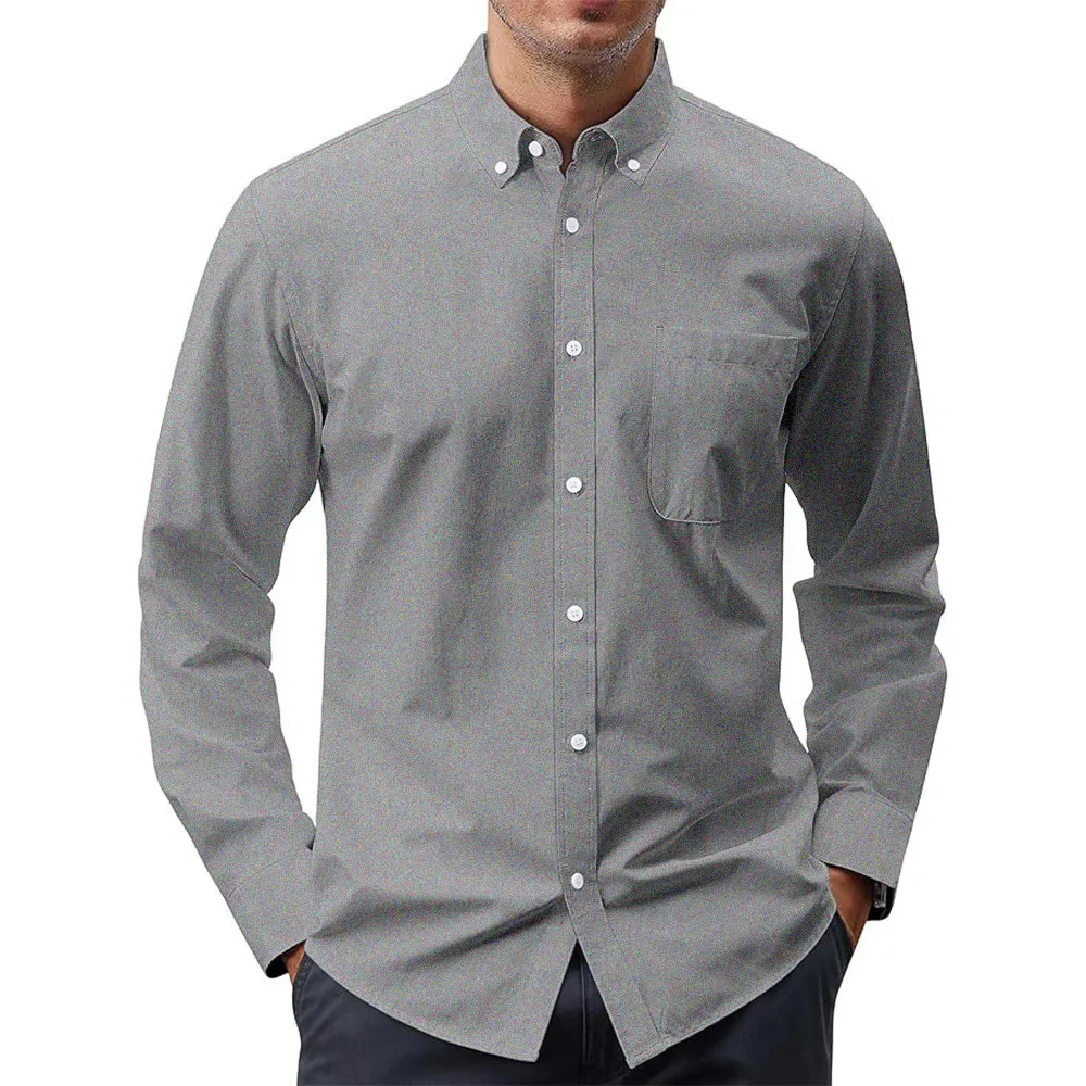 Camicie a maniche lunghe da uo - Oxford Cotton Casual Shirt Business recensione e prezzo